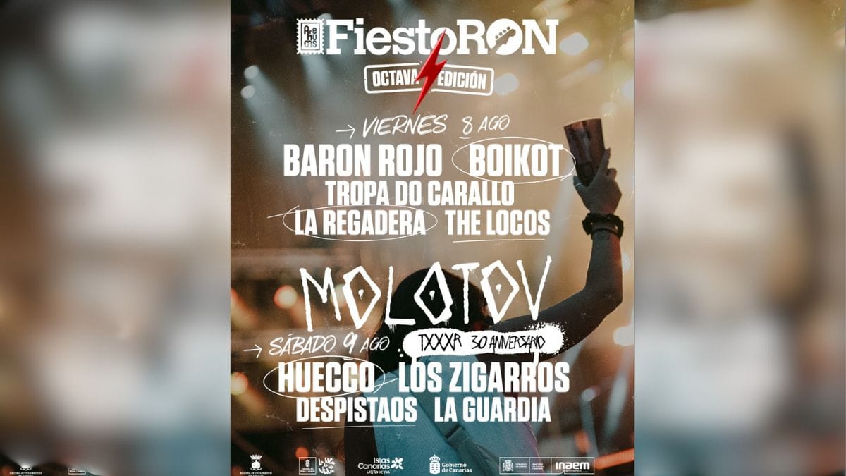 FiestoRon 2025 Te contamos todo sobre el FiestoRon 2025: Cartel, Fechas, Entradas y Transporte. El fstival más cañero en La Gomera. 8 y 9 de Agosto 2025.