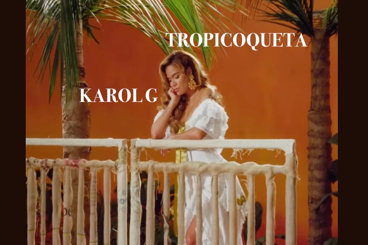 KAROL G TROPICOQUETA Karol G foto de un video clip de su nuevo album TROPICOQUETA