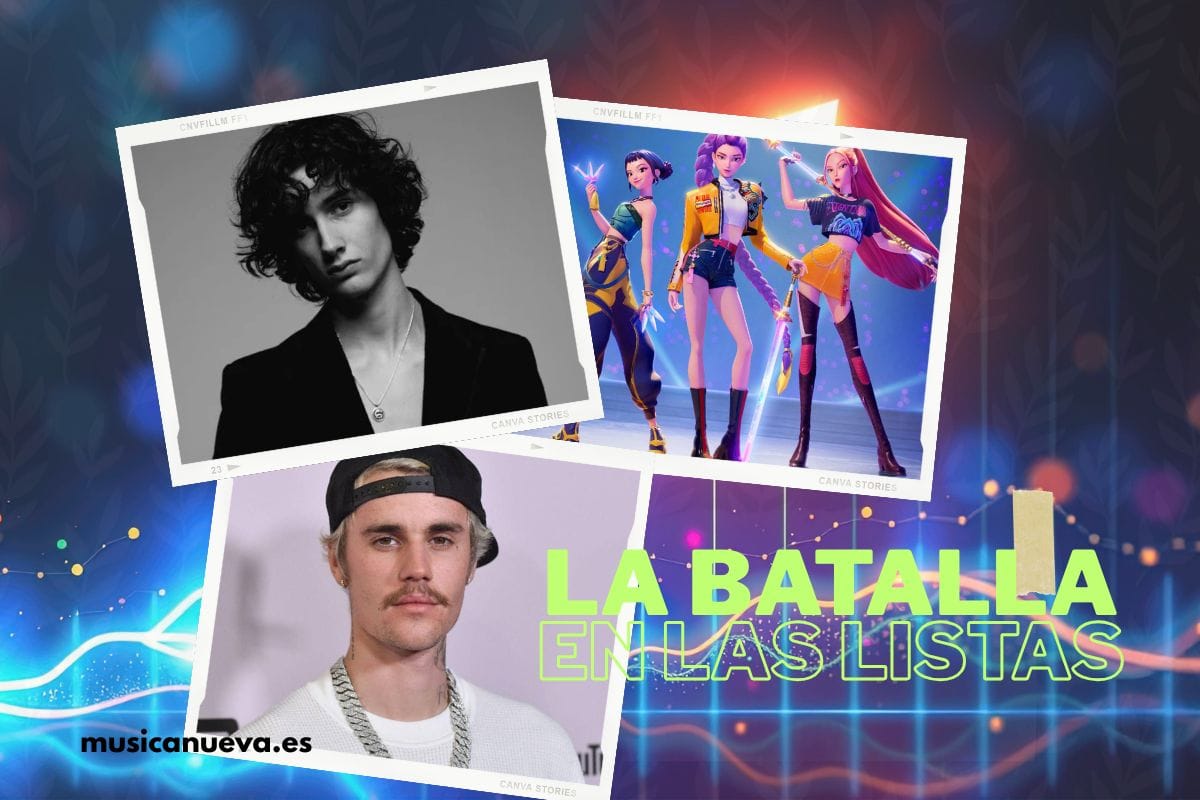 La Batalla en las Listas Imagen de los tres artistas destacados en la semana 28 de 2025.