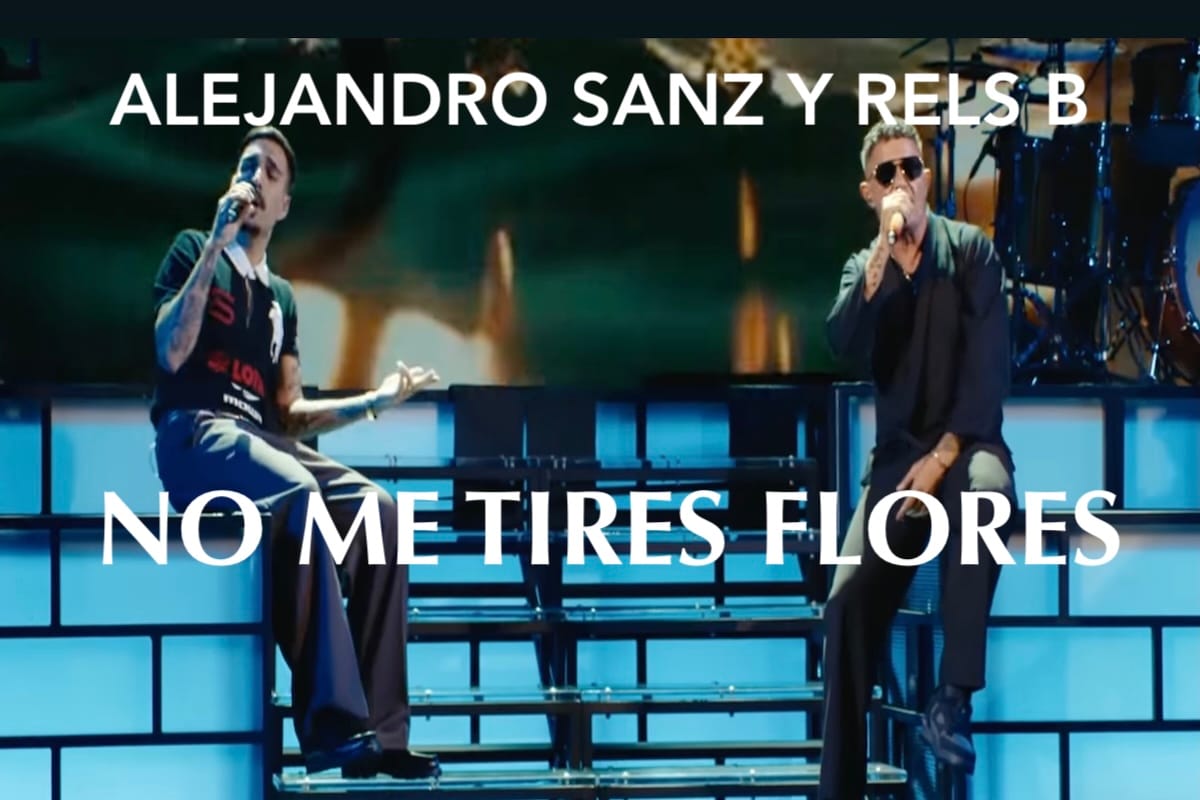 ALEJANDRO S. Y RELS B Imagen de Alejandro Sanz y Rels B del videoclip de su. nueva colaboración "NO ME TIRES FLORES"