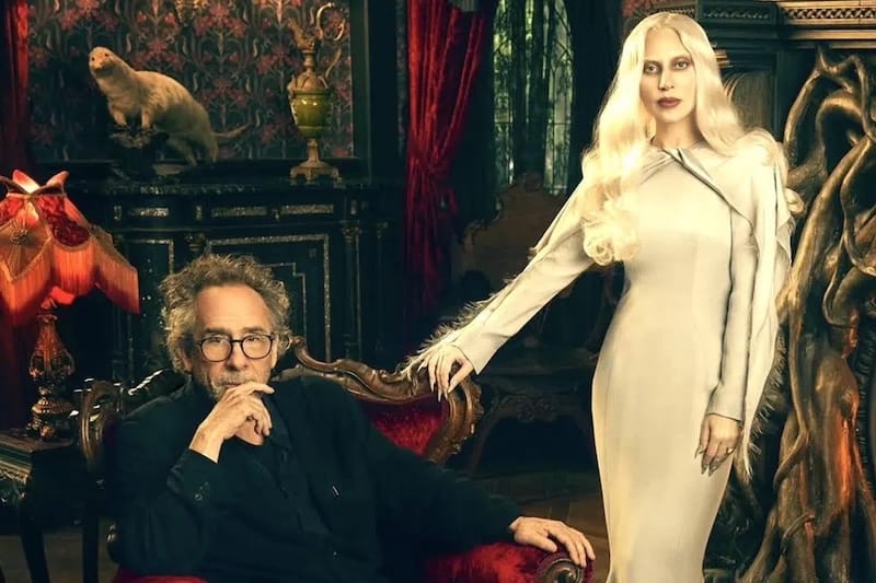 Foto de Lady Gaga y Tim Burton