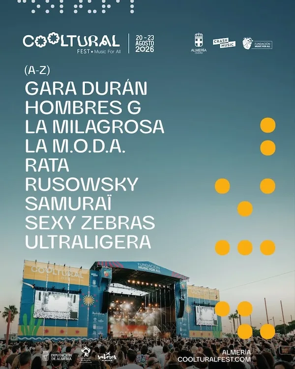 🎸 Cooltural Fest 2026: Hombres G y Rusowsky, el dúo que une generaciones 1 CARTEL COOLTURAL FEST 2026