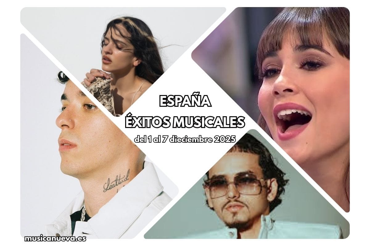 Éxitos musicales de España en la semana del 7 de diociembre de 2025