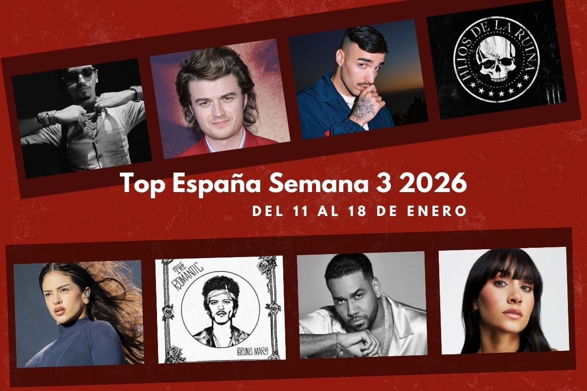 Top España Semana 3 2026: análisis de las listas de éxistos musicales del 11 al 18 de enero de 2026