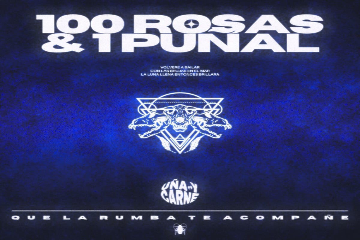 Portada single 100 Rosas y 1 Puñal Uña y Carne Rumba Sinfónica.