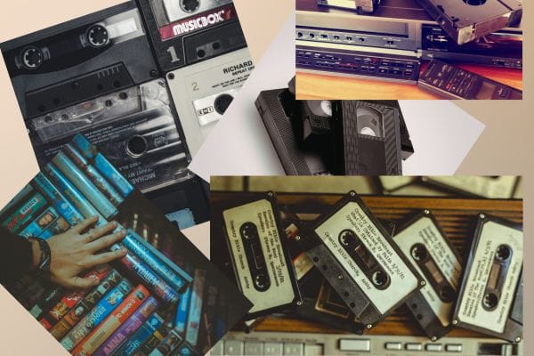 Víctor Nicolás: El compositor secreto que guardó 1.000 canciones durante 40 años 1 Una foto de unos casetes viejos o cintas VHS. Representa los años 80/90 cuando Victor Nicolás ya componía sus temas en secreto